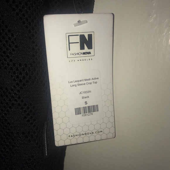 Long sleeve mesh crop top with matching leggings - Picture 4 of 6